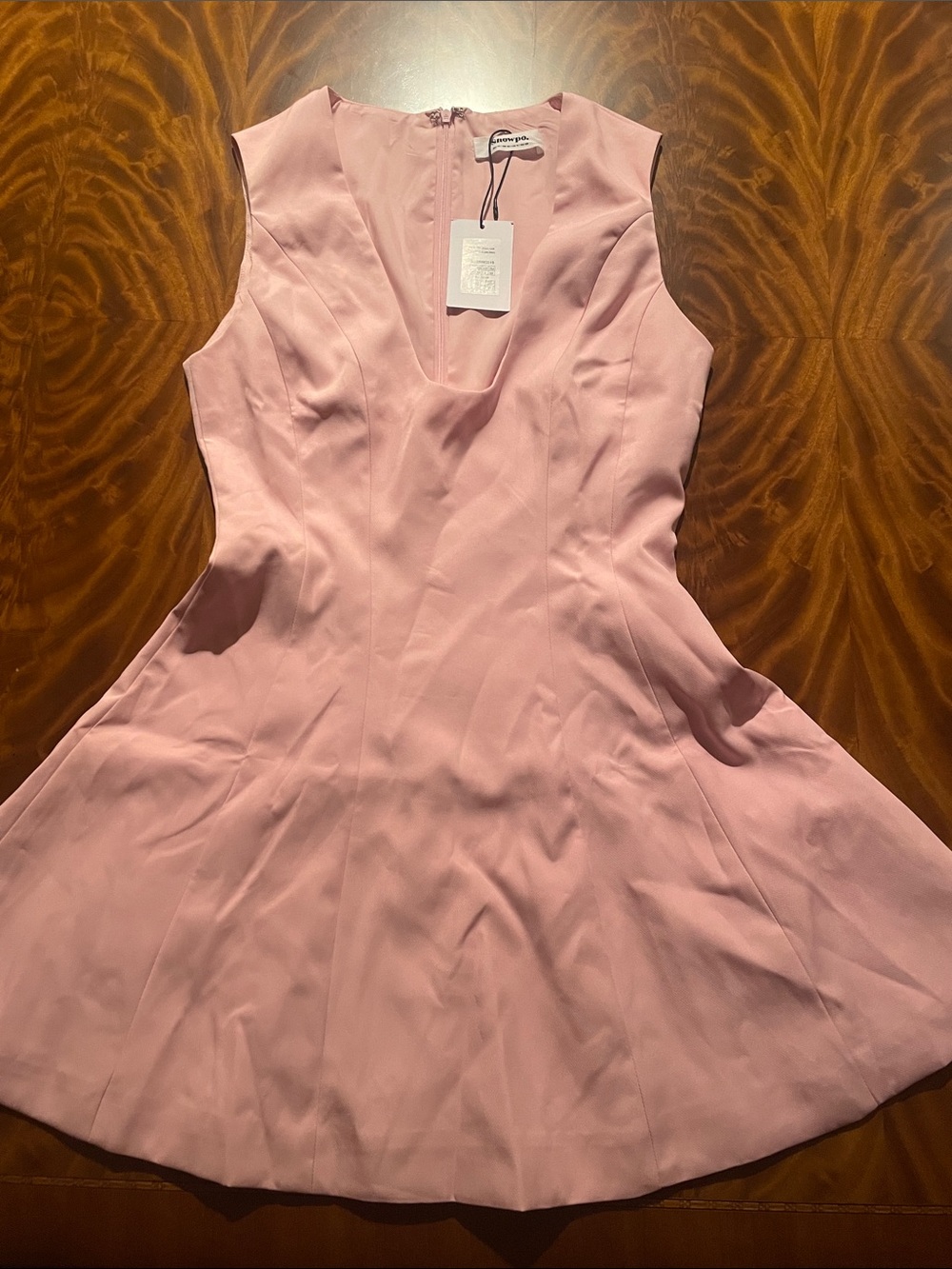 Sleeveless light Pink Fit-and-Flare Dress. NWT